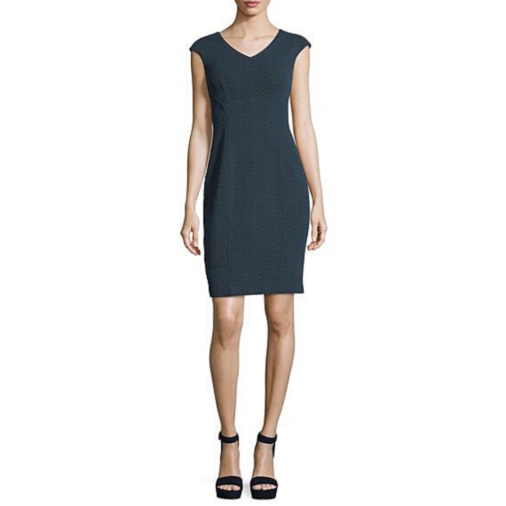 Nanette Lepore Sophia V-neck Sheath Dress In Deep Sea - Worn on TV